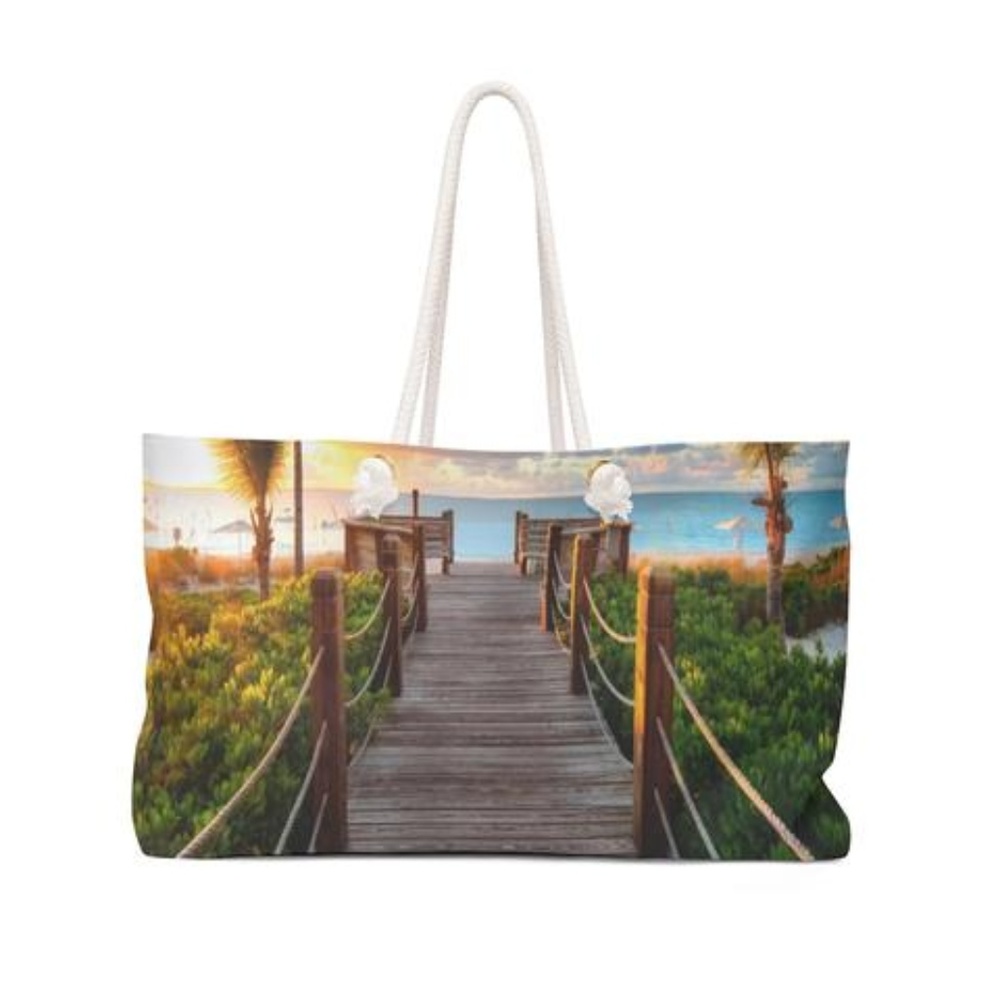 NEW 24X13 SUN SET WALK WAY WEEKENDER BAG #23672